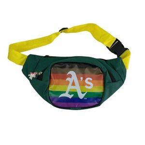 Oakland A's Athletics Unisex Fanny Pack Green Rainbow Unicorn Pride Night 2019